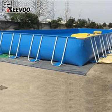 Rectangular Above Ground Metal Frame PVC Swimming Pool