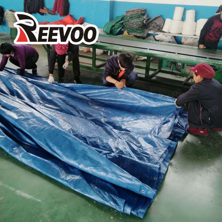 Blue Tarpaulin Covers High Density HDPE Fabric